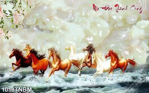 Tranh giả ngọc mã đáo thành công gắn tường chất lượng cao