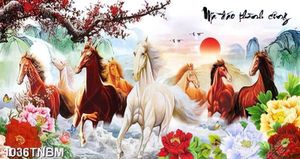 Tranh mã đáo thành công in uv đẹp nhất