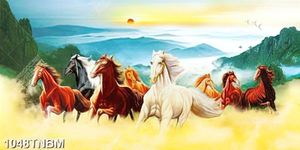 Tranh đá giả ngọc bát mã chất lượng cao