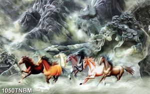 Tranh đá giả ngọc bát mã chất lượng cao