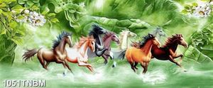 Tranh giả ngọc bát mã đẹp nhất in kính