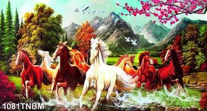 Tranh sơn dầu những chú ngựa treo tường đẹp