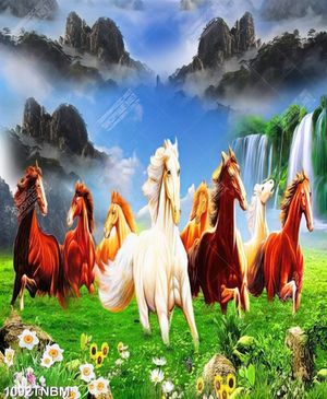 Tranh tranh bát mã truy phong file psd đẹp nhất
