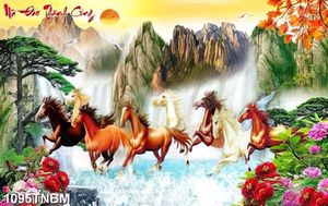 Tranh vẽ mã đáo thành công file gốc