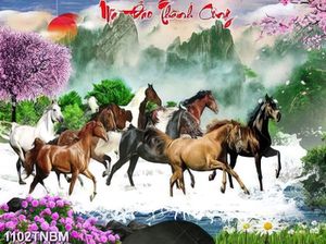 Tranh mã đáo thành công nghệ thuật file gốc