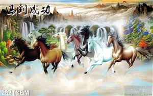Tranh mã đáo thành công phong thủy
