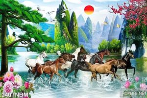 Tranh mã đáo thành công Sơn Thủy