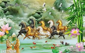 Tranh mã đáo thành công trang trí tường