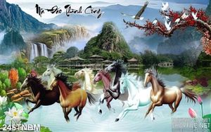 Tranh mã đáo thành công wall decor