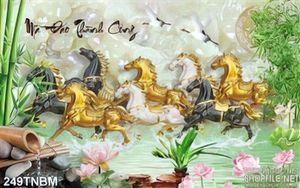 Tranh mã đáo thành công psd đẹp
