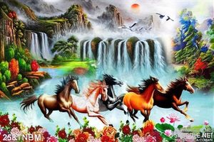 Tranh mã đáo thành công phong thủy đẹp