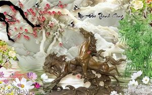Tranh Ngựa psd nghệ thuật
