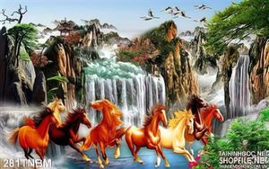 Tranh Ngựa dán tường đẹp