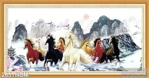 Tranh Bát Mã trang trí