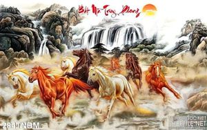 Tranh Bát Mã truy phong đẹp