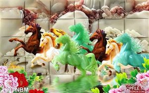 Tranh Ngựa 3D phong thủy
