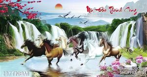 Tranh Ngựa Phong Thủy treo tường