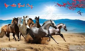 Tranh Bát Mã trang trí tường đẹp