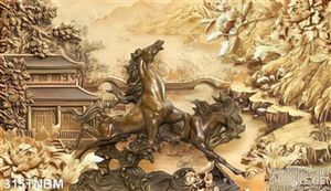 Tranh Ngựa điêu khắc 3D