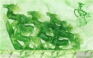 Tranh Ngựa giả ngọc trang trí treo tường