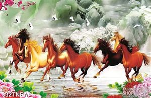 Tranh mã đáo psd nghệ thuật