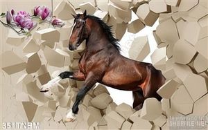 Tranh Ngựa psd Nghệ thuật trang trí