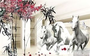 Tranh Ngựa thư pháp nghệ thuật