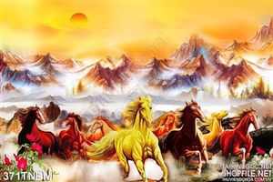 Tranh Ngựa 3D mã đáo