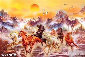 Tranh gạch men mã đáo thành công đẹp