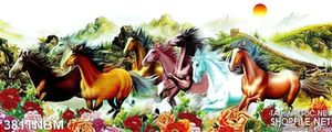 Tranh dán tường mã đáo đẹp