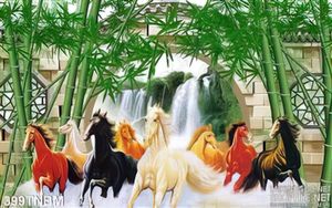 Tranh Bát Mã wall decor độc đáo