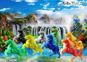 Tranh tượng Bát Mã phong thủy treo tường