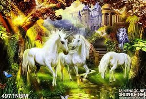 Tranh dán tường Bạch Mã