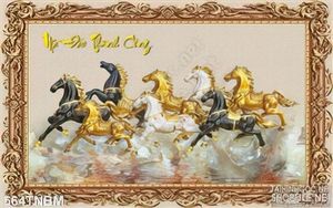 Tranh tượng Bát Mã trang trí tường trong nhà