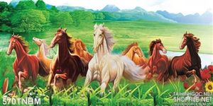 Phong cảnh mã đáo truy phong treo tường