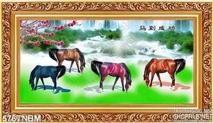 Tranh Tứ Mã treo tường