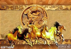Tranh 3D mã đáo cổ điển