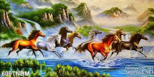 Tranh sơn dầu mã đáo thành công