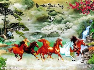Tranh nghệ thuật Bát Mã cực đẹp