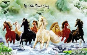 Tranh Bát Mã phi thiên treo tường
