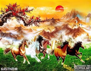 Tranh treo tết mã đáo thành công