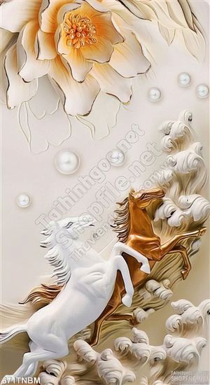 Tranh tượng Bạch Mã trang trí nghệ thuật
