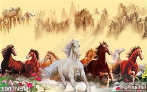 Tranh Bát Mã phi thiên hút tài lộc