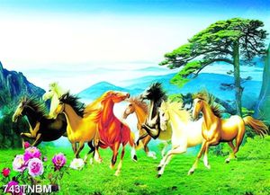 Tranh sơn dầu bát mã truy phong nghệ thuật