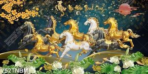 Tranh đá mã đáo thành công in uv