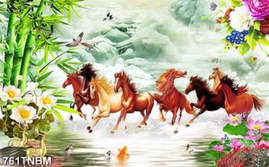 Tranh gắn tường bát mã truy phong đẹp nghệ thuật