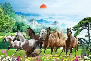 Tranh phong cảnh và bát mã chất lượng cao in uv