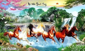 Tranh mã đáo thành công sơn thủy chất lượng cao