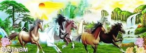 Tranh gắn tường phong thủy và bát mã chất lượng cao
