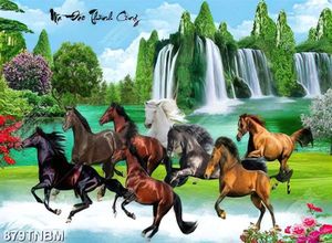 Tranh mã đáo thành công sơn thủy đẹp